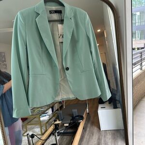 Zara Mint Green Women's Blazer
